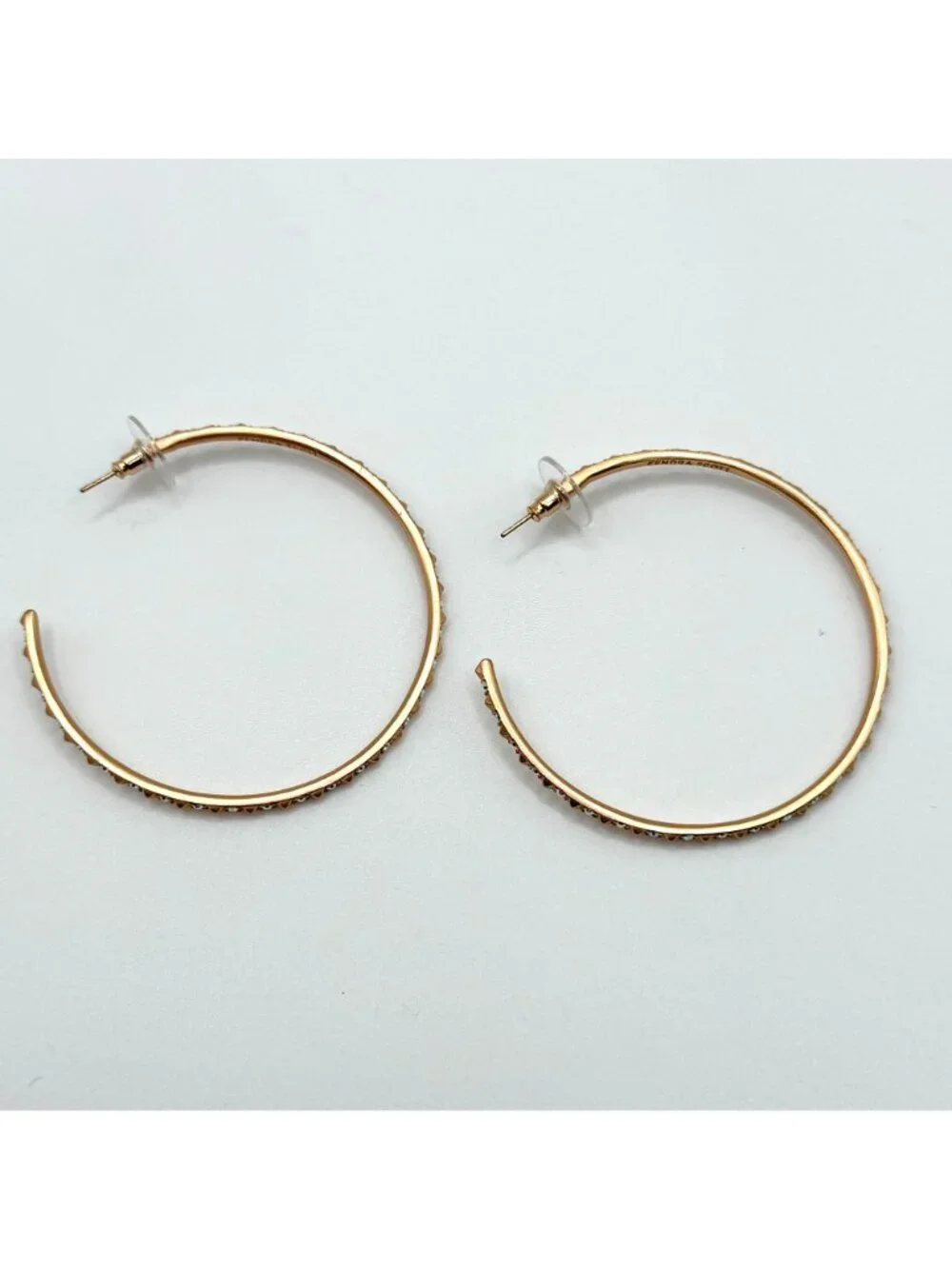 Kendra Scott Veronica Hoop Earrings Rose Gold Crystal Accents